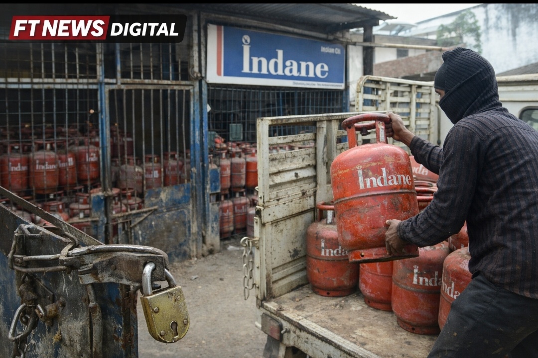 गैस किल्लत के बीच बड़ी चोरी ताला तोड़कर इंडेन गैस गोदाम से 76 सिलेंडर उड़ा ले गए चोर, इलाके में हड़कंप
