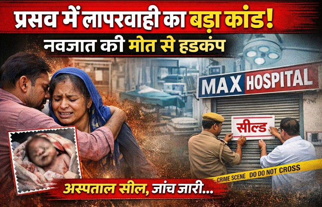 प्रसव में लापरवाही का बड़ा आरोप: नवजात की दर्दनाक मौत, अस्पताल सील—डिप्टी सीएम के संज्ञान से मचा हड़कंप