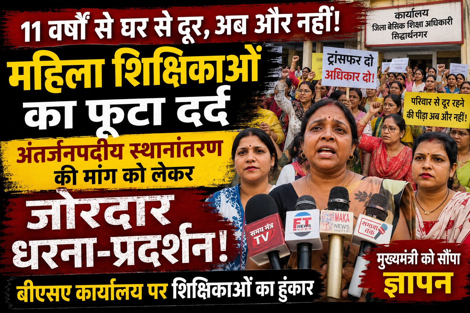 11 वर्षों से घर से दूर महिला शिक्षिकाओं का फूटा दर्द
